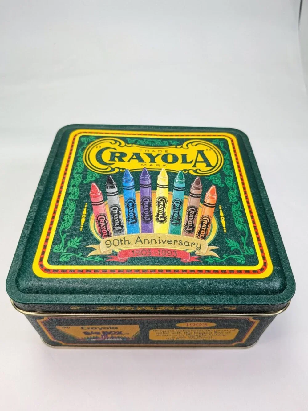 VTG Teacher Metal Tin Bundle: (5) Collectible Storage Tins (Crayola, ABC, Decor)